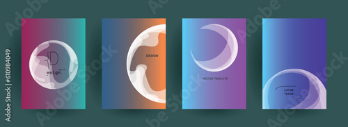 Abstract gradient vector background for business brochure cover design	