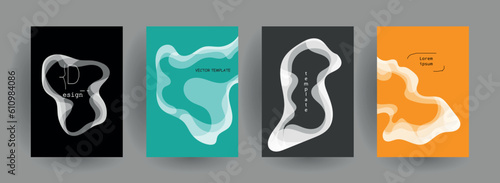 Abstract gradient vector background for business brochure cover design	