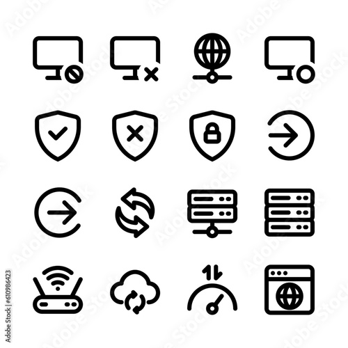 Network, Internet Related Icon, Bold Vector Icon Set