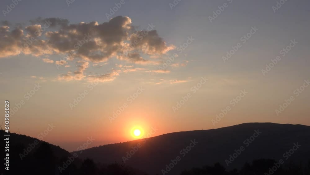 Sunset, Sunrise in Mountains, Sun Rays in Alpine View, Landscape, Camping Adventure, Traveling in Nature Sunset, Sunrise in Mountains, Sun Rays in Alpine View, Landscape, Camping Adventure, Traveling in Nature