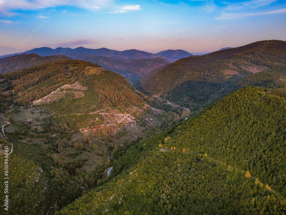 aerial view to plateu