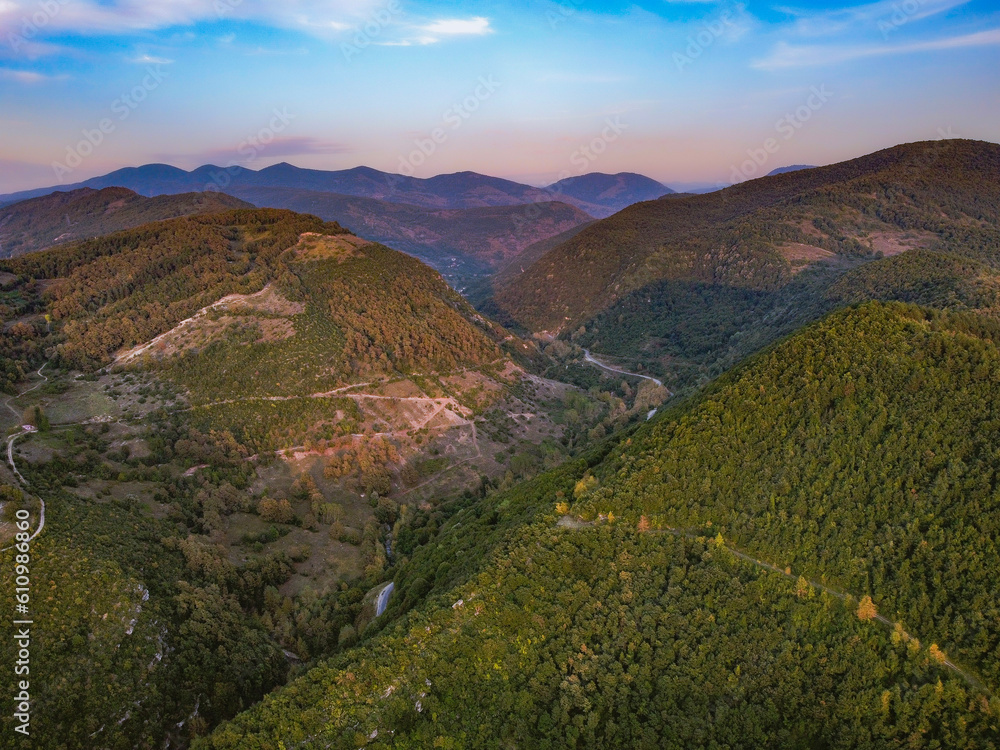 Fototapeta premium aerial view to plateu