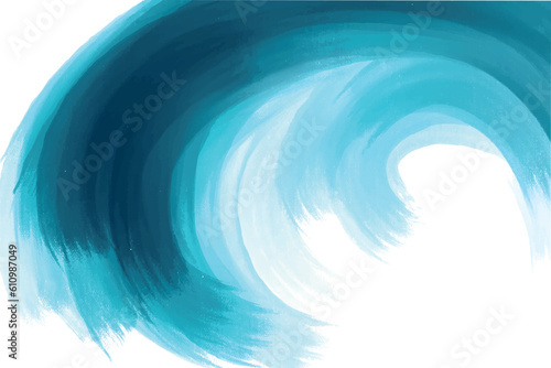 Powerful blue ocean wave background