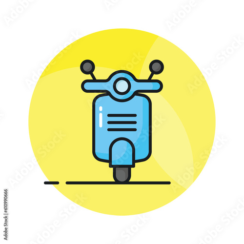 Scooter vector design in editable style, two wheeled motor vehicle © Creative studio 