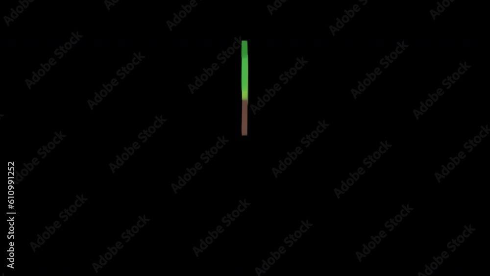 Animation of coconut tree, vector to 3d spinning, black background. Animation of coconut tree, vector to 3d spinning, black background.