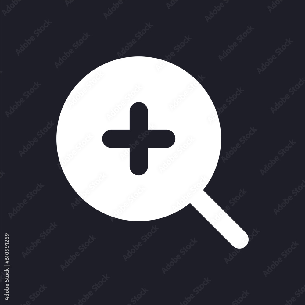 Zoom in transition white pixel perfect solid ui icon. Clip editing. Video software tool. Silhouette symbol for dark mode. Glyph pictogram on black space for web, mobile. Vector isolated image Zoom in transition white pixel perfect solid ui icon. Clip editing. Video software tool. Silhouette symbol for dark mode. Glyph pictogram on black space for web, mobile. Vector isolated image
