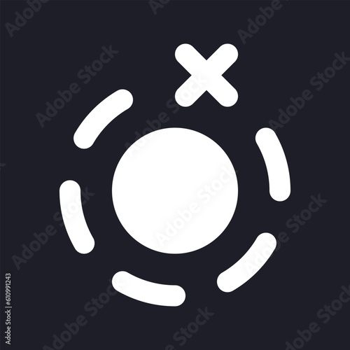 Remove breathe animation white pixel perfect solid ui icon. Video effects editor. Turn off. Silhouette symbol for dark mode. Glyph pictogram on black space for web, mobile. Vector isolated image photo