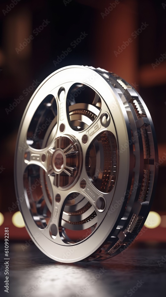 Obraz premium Stained glass film and reels. Generative AI