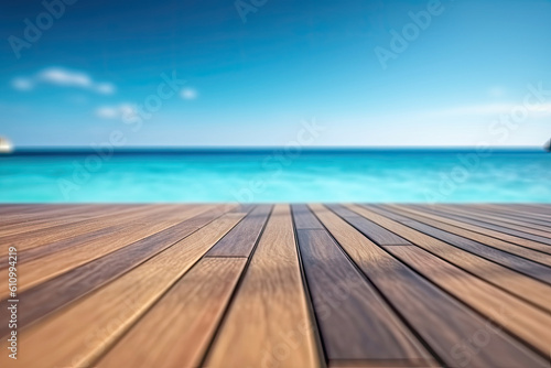 Scenic and Relaxing Summer Beach, Dock and Nature Showcases - Wellness and Luxury Product Displays for Marketing and Social Media Use. Generative Ai