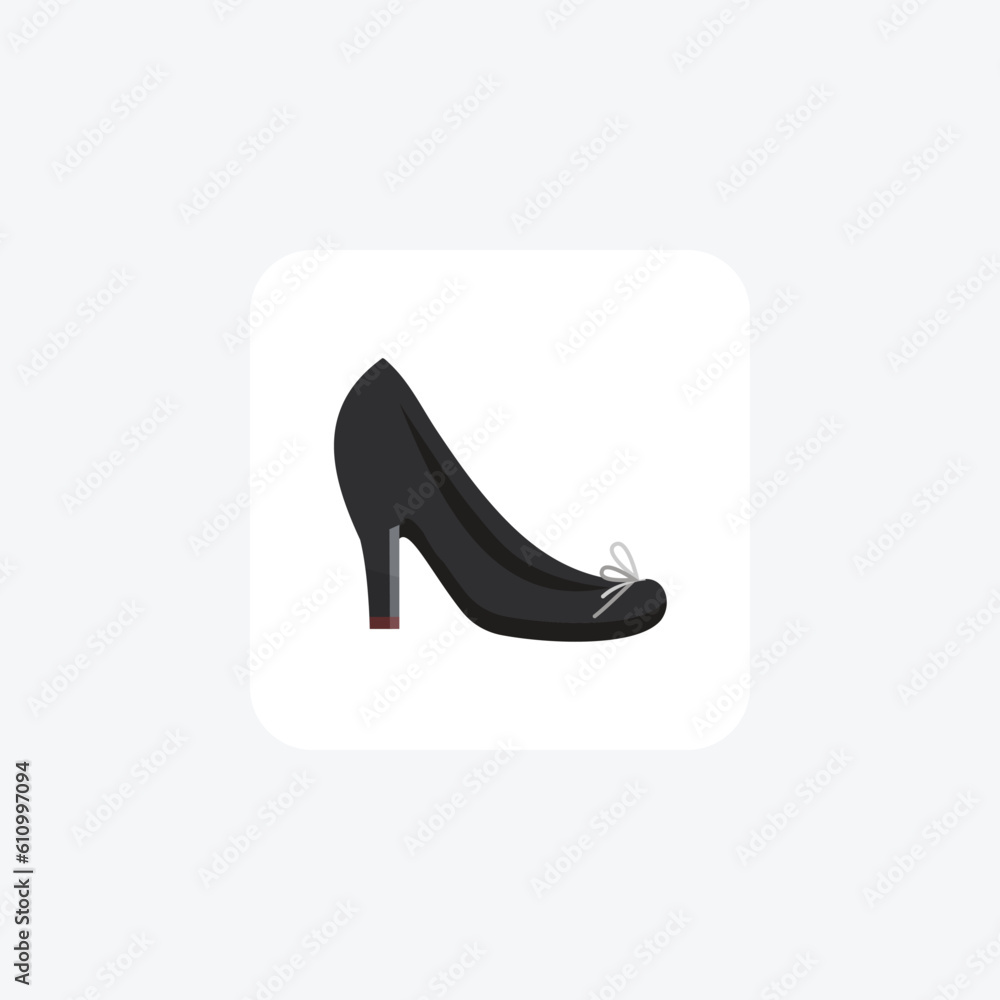 Kitten Heels Chic Kittens Simple and sleek Flat Icon Design on White background
Kitten Heels Chic Kittens Simple and sleek Flat Icon Design on White background