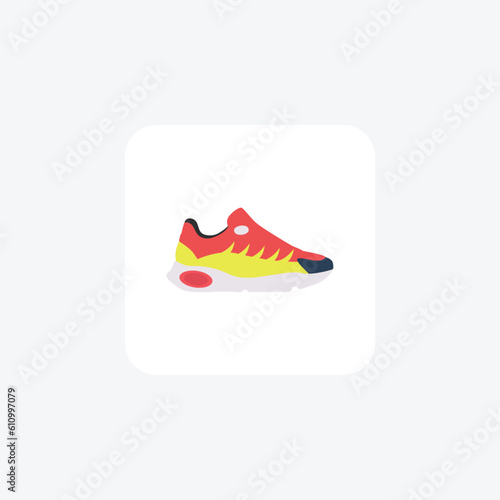 Cross Training Shoes Versatile Performers Vector Flat Icon Isolated on white Background

