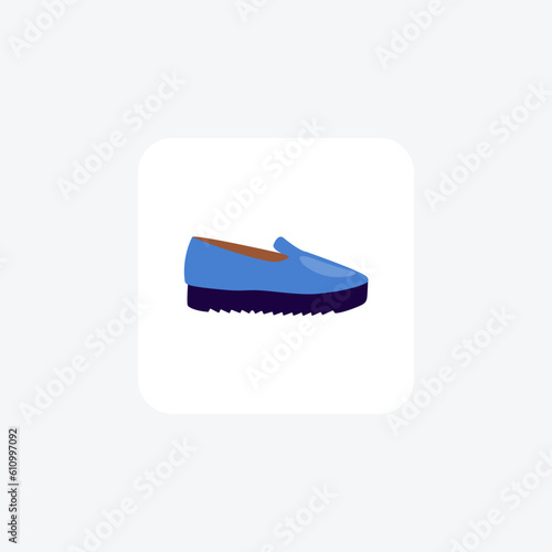 Platform Shoes Elevated PlatformsSimple and sleek Flat Icon Design on White background

