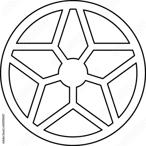 Wheel rims car and truck wheels vector illustration.