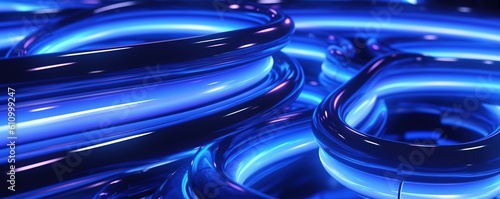 abstract Modern Looping Pipe Flow futuristic background with gold PINK blue glowing neon moving high speed wave lines and bokeh lights. Data transfer concept Fantastic,AI Generative