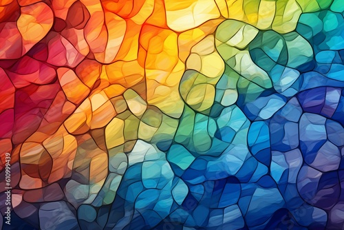 abstract colorful background with triangles and mosaic tiles  generative ai