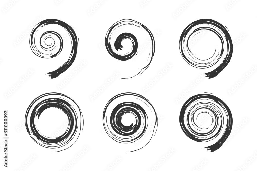 Set of Spiral Design Elements. Abstract Swirl Icons. Set of Spiral Design Elements. Abstract Swirl Icons.