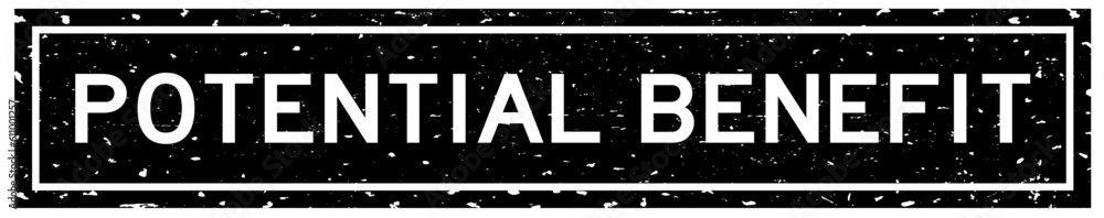 Grunge black potential benefit word square rubber seal stamp on white background Grunge black potential benefit word square rubber seal stamp on white background