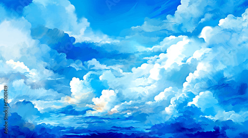 blue sky with clouds