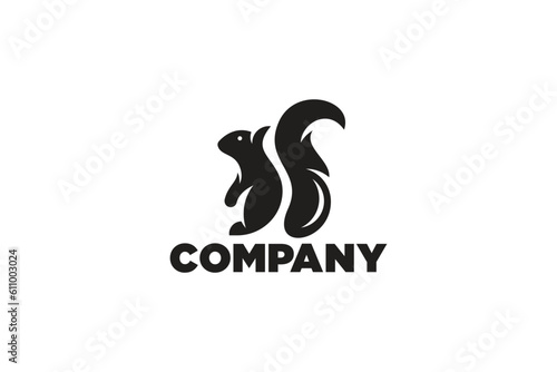 Creative logo design depicting a Squirrel - Logo Design Template	
