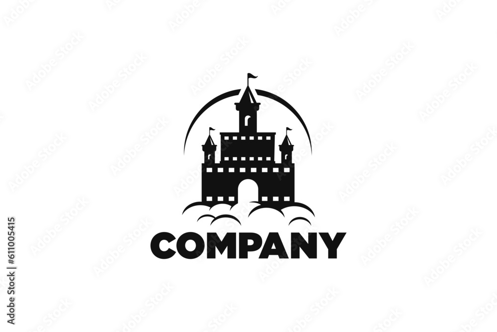 custom made wallpaper toronto digitalCreative logo design depicting a castle made from fiflm strips - Logo Design Template	
