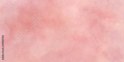 pink wall grunge texture background. pink and white old paint smooth plaster wall watercolor interior background. © MdLothfor