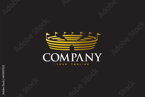 Creative logo design depicting an arena - Logo Design Template	

