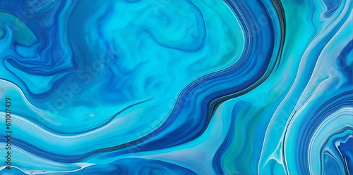 Beautiful abstract fluid art background texture. ink and blue mixed texture. Generative AI.