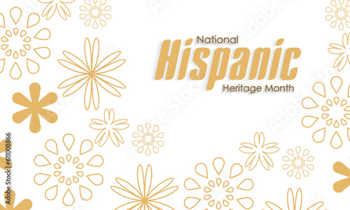 Hispanic National Heritage Month in September and October. Hispanic and Latino culture. Latin American patterns. Vector