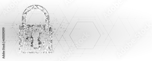 Cybersecurity and information or network protection. Future technology web services for business and internet project