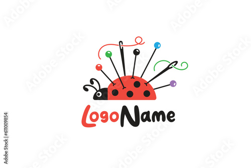 Wallpaper Mural Creative logo design depicting a ladybug shaped like a pinicusshion - Logo Design Template	
 Torontodigital.ca