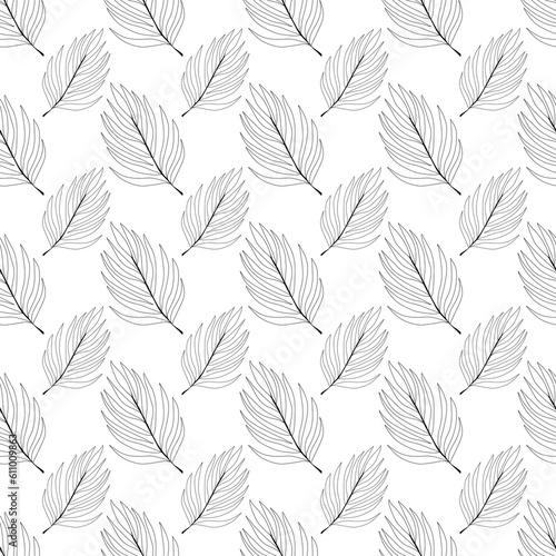 Leaf pattern  black and white pattern  leaves  nature  leaf patterns  one line  art line  minimalism 