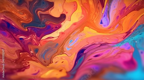 Fluid Motion An abstract background texture with flowing, fluid shapes and patterns in various hues.