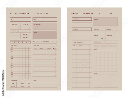 set of Project Study Planner. (Love)