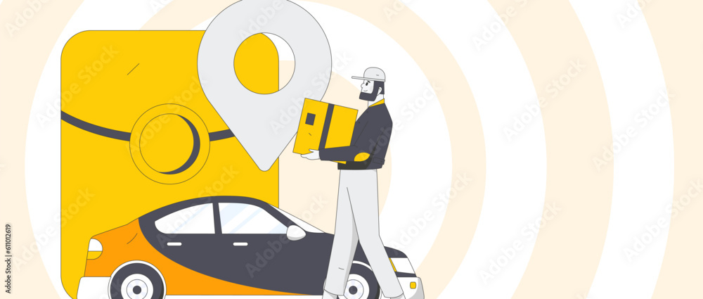 Obraz premium Flat vector concept operation hand-drawn illustration of people taking a taxi 