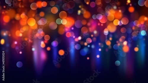 Colorful Gradient Blurry Abstract Background with Bokeh Effect. Generative AI illustration.