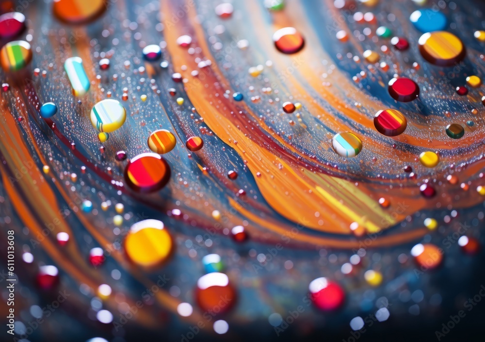 Paint swirl with many vibrant colors. Generative AI.