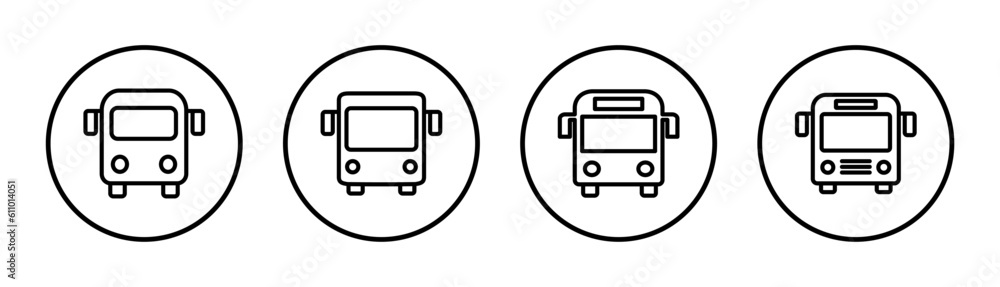 Bus icon set illustration. bus sign and symbol. transport symbol Bus icon set illustration. bus sign and symbol. transport symbol