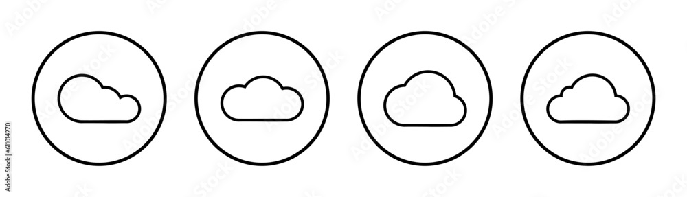 Cloud icon set illustration. cloud sign and symbol Cloud icon set illustration. cloud sign and symbol