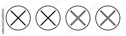 Free Download Close icon set illustration. Delete sign and symbol. cross sign - GFXLoad