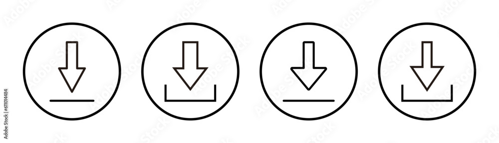 Download icon set illustration. Download sign and symbol Download icon set illustration. Download sign and symbol