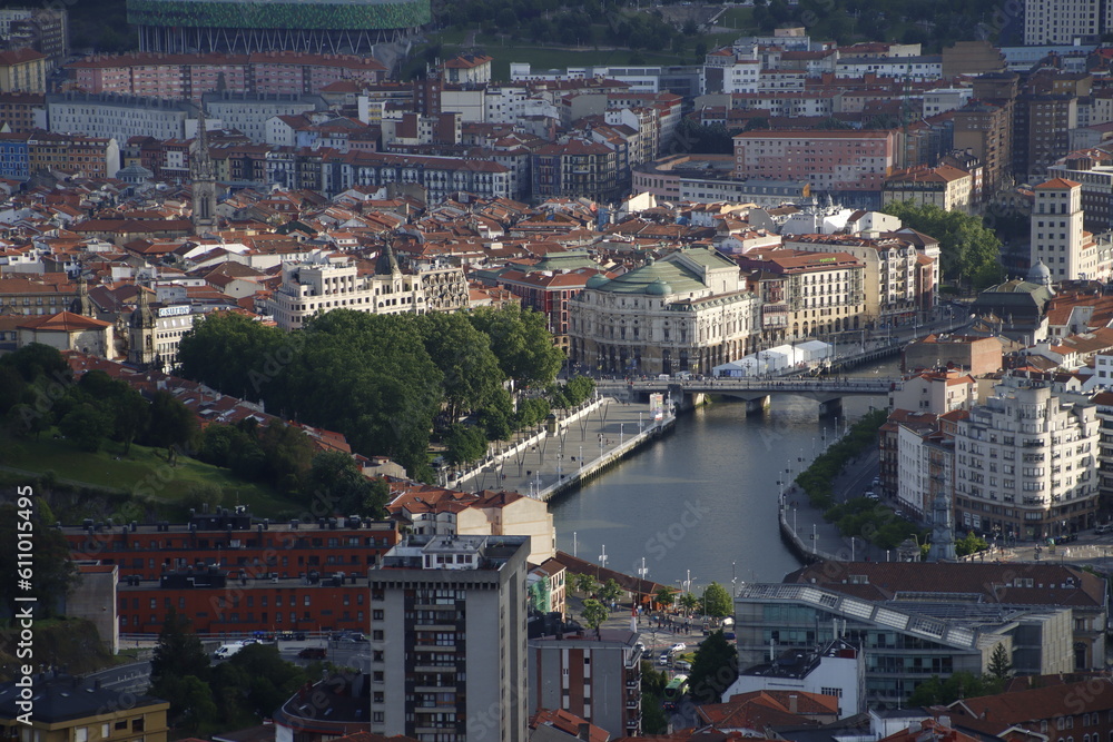 Urbanscape in the city of Bilbao