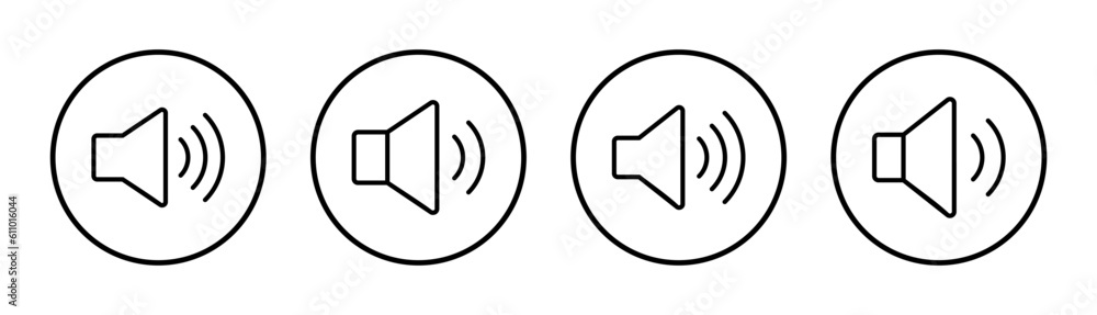 Speaker icon set illustration. volume sign and symbol. loudspeaker icon. sound symbol Speaker icon set illustration. volume sign and symbol. loudspeaker icon. sound symbol