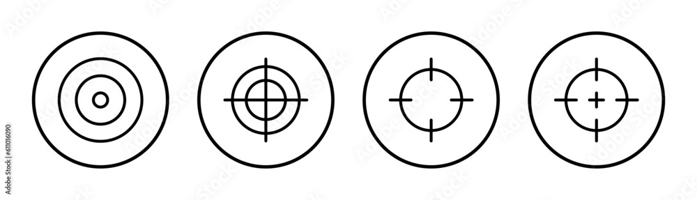 Target icon set illustration. goal icon vector. target marketing sign and symbol Target icon set illustration. goal icon vector. target marketing sign and symbol