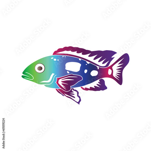 set of coral reef fish vector isolated on white background. animal sea, fish, coral, reef, rainbow fish, decorative fish, aquarium, aquatic, pet, sticker, clipart, cartoon, vector illustration