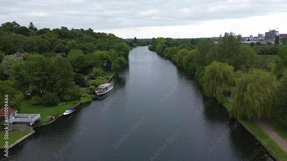 Aerial view across the River Thames to Caversham - United Kingdom Aerial view across the River Thames to Caversham - United Kingdom