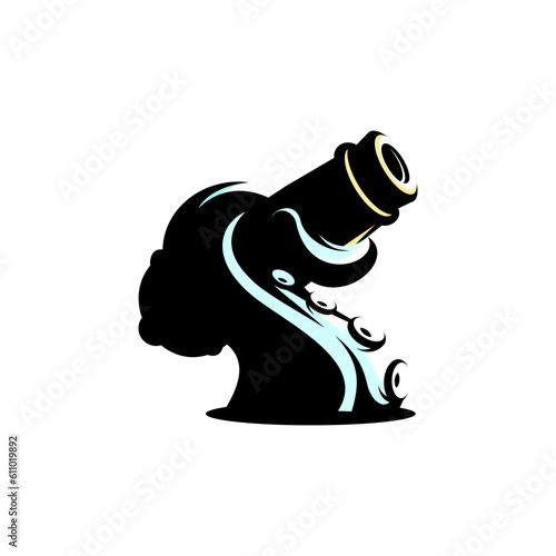 vector octopus tentacles wrapped around traditional cannon on white background