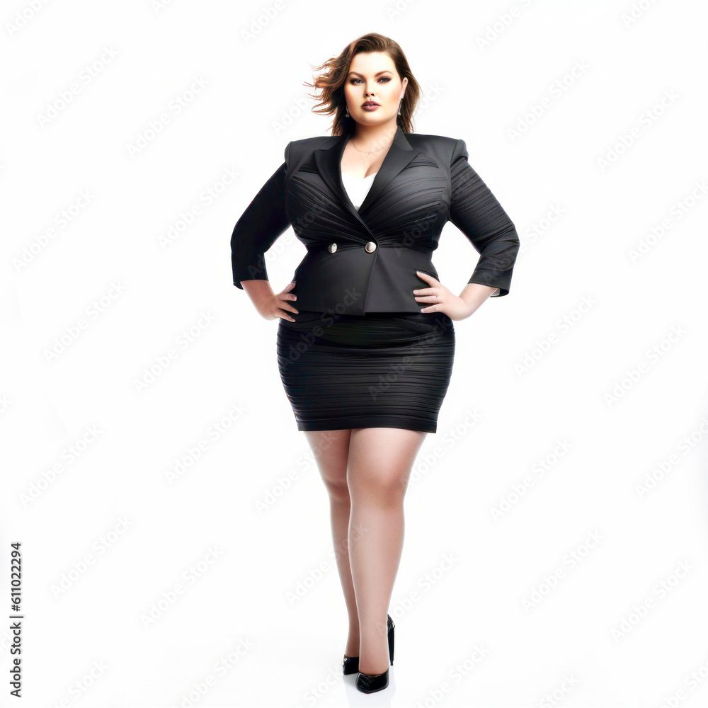 Fototapeta premium plus model showing fashion isolated on white, generative ai