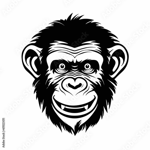Monkey against white