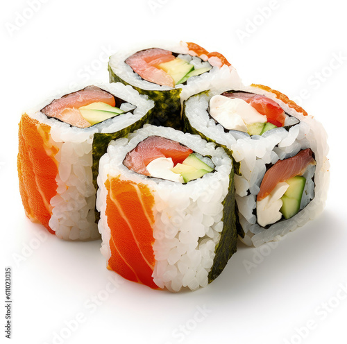 Maki sushi isolated on white