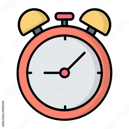 Alarm Clock Line Color Icon